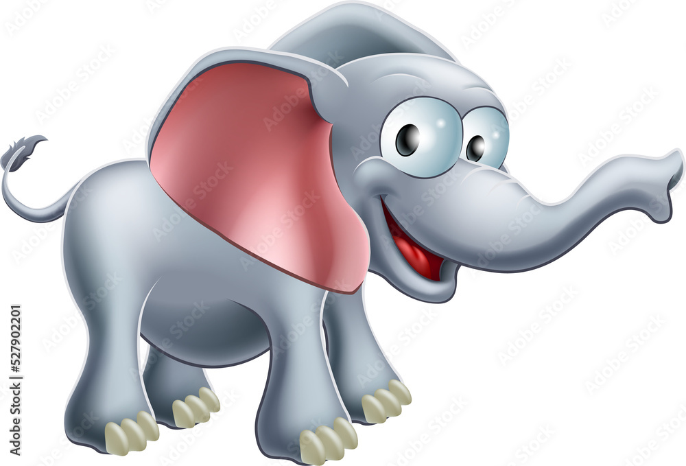 Obraz premium Cute Cartoon Elephant