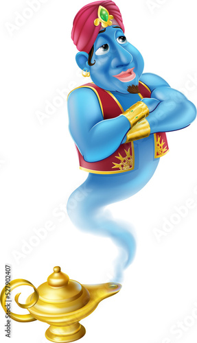 Photography Friendly Jinn or genie and magic oil lamp