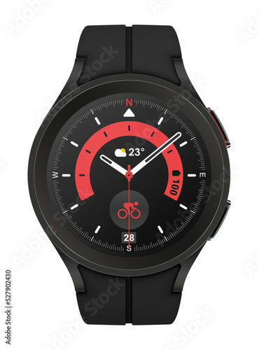 Smart watch black color mockup.