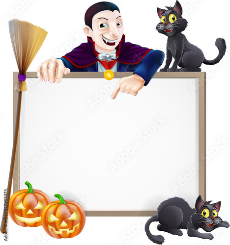 Dracula Halloween Sign