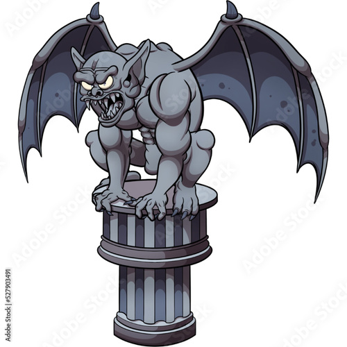 Gargoyle. Vector clip art illustration with simple gradients. All in one single layer.