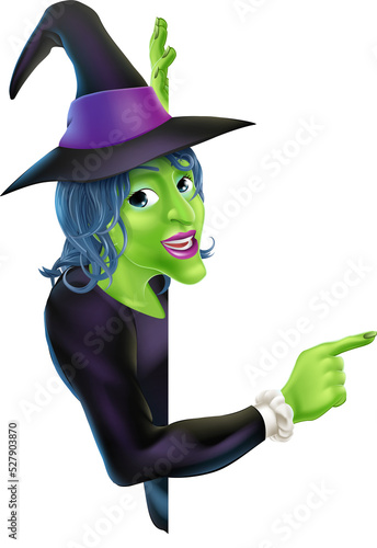 Halloween Witch Pointing