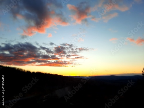 sunset in the mountains