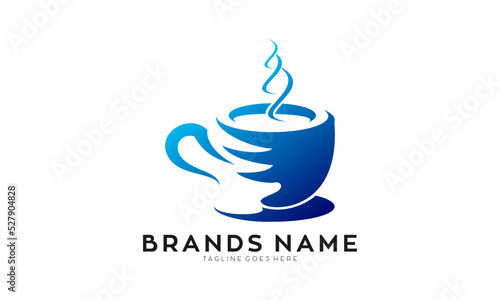 Elegant cup illustration vector logo