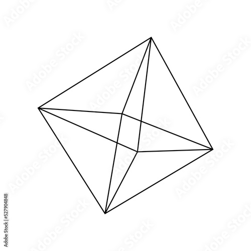 3D model of octahedron shape photo