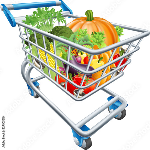 Vegetable Shopping Cart Tro...