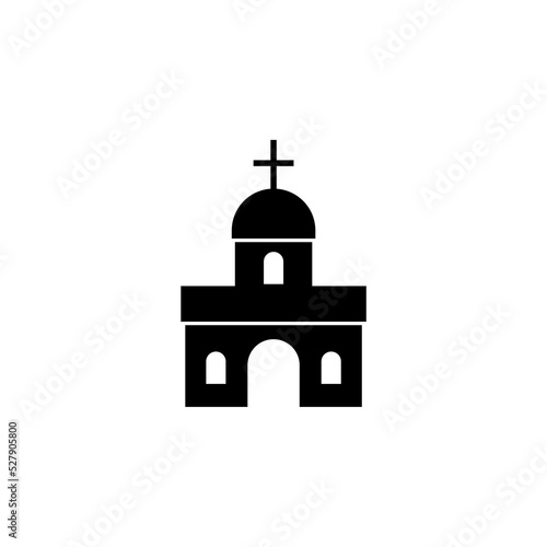 Church icon isolated on white background