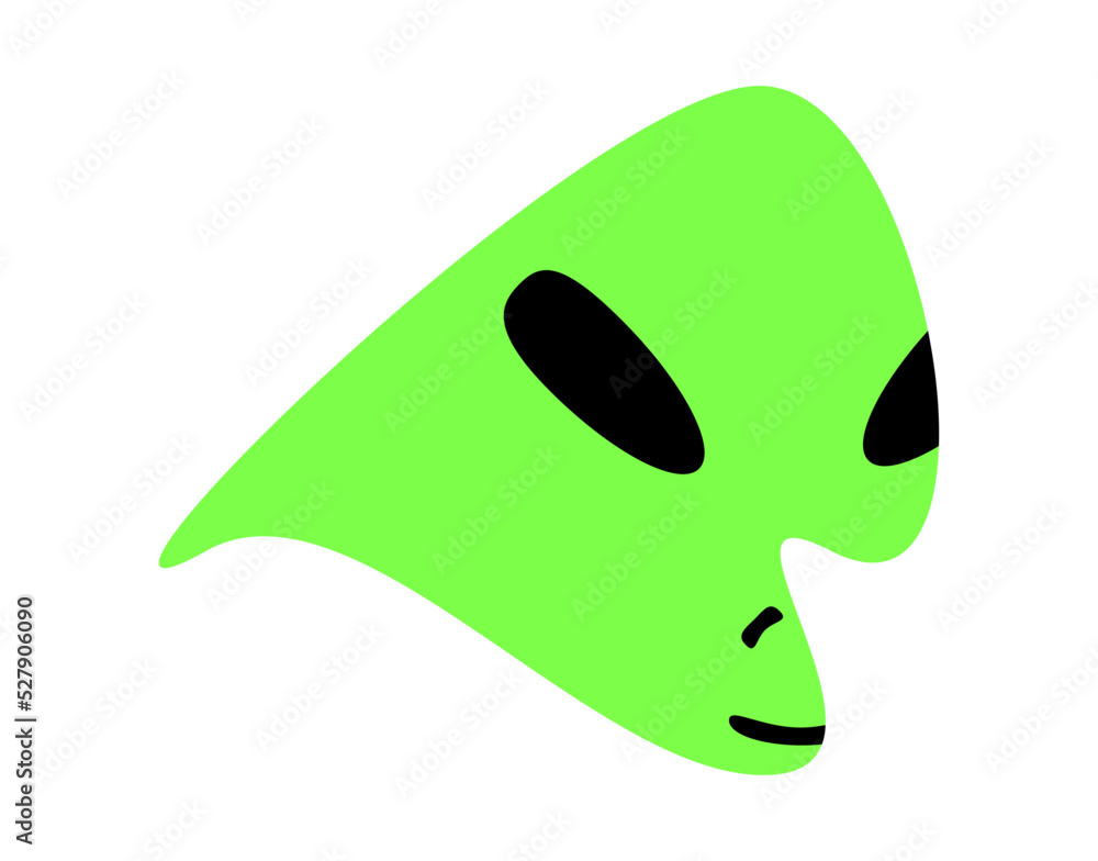 Naklejka premium Green Alien