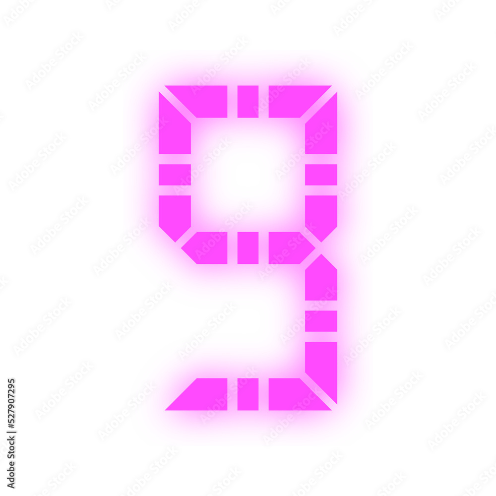 neon digital number
neon digital number