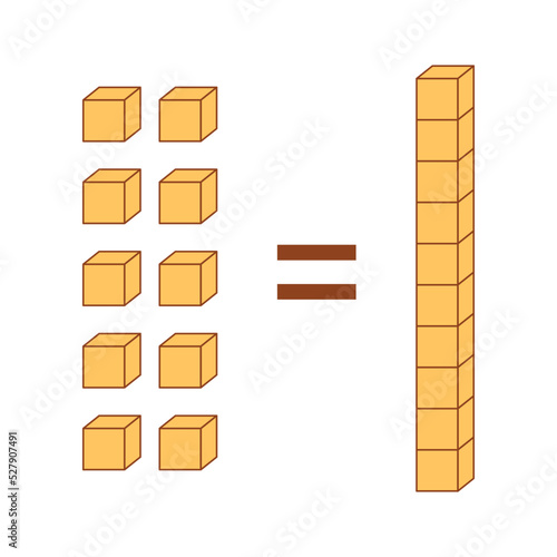 Ten unit blocks equal one rod block