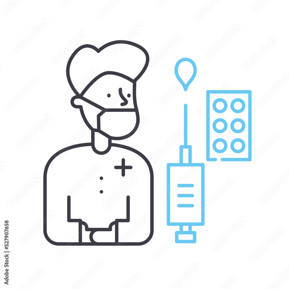 healer line icon, outline symbol, vector illustration, concept sign healer line icon, outline symbol, vector illustration, concept sign