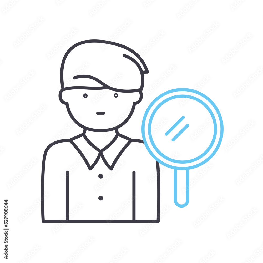 headhunter line icon, outline symbol, vector illustration, concept sign headhunter line icon, outline symbol, vector illustration, concept sign