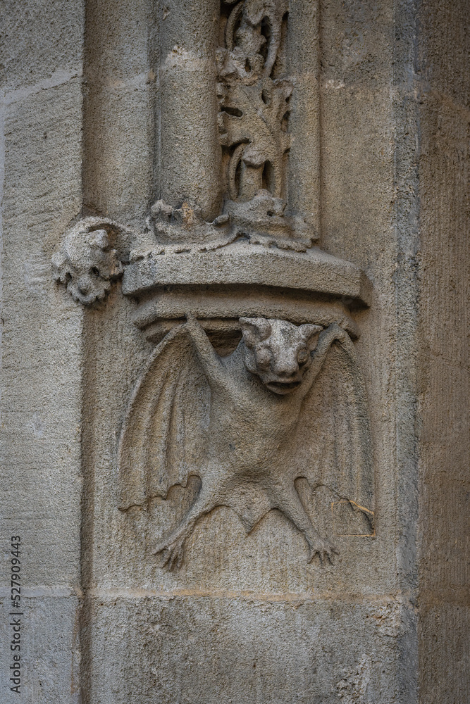 Bat relief detail at the Old Town Hall - Bratislava, Slovakia