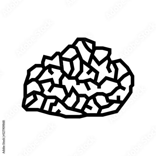 amethyst stone rock line icon vector. amethyst stone rock sign. isolated contour symbol black illustration photo