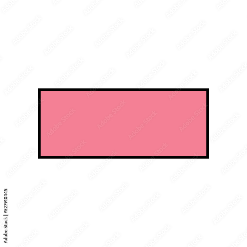 2D rectangle shape in mathematics Stock Vector | Adobe Stock