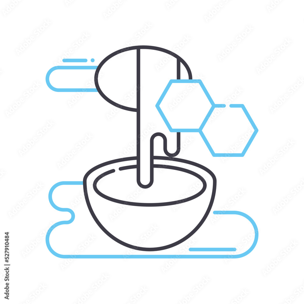 honey line icon, outline symbol, vector illustration, concept sign honey line icon, outline symbol, vector illustration, concept sign