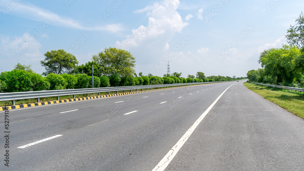 View of newly build Agra Lucknow Expressway View of newly build Agra Lucknow Expressway