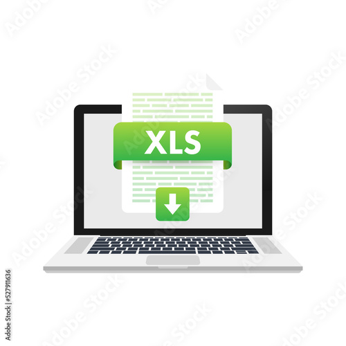 Bild auf Leinwand Download XLS button