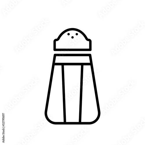 Salt shaker line art vector icon