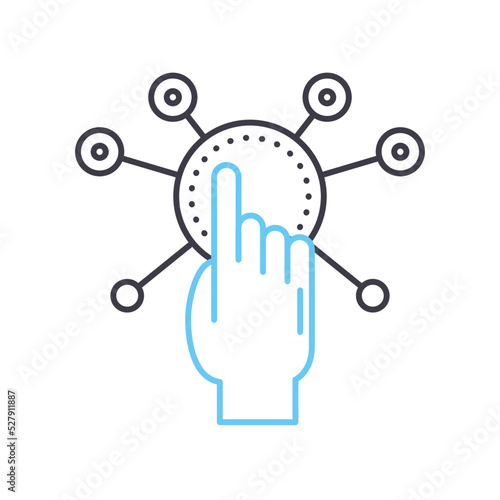 interactive line icon, outline symbol, vector illustration, concept sign