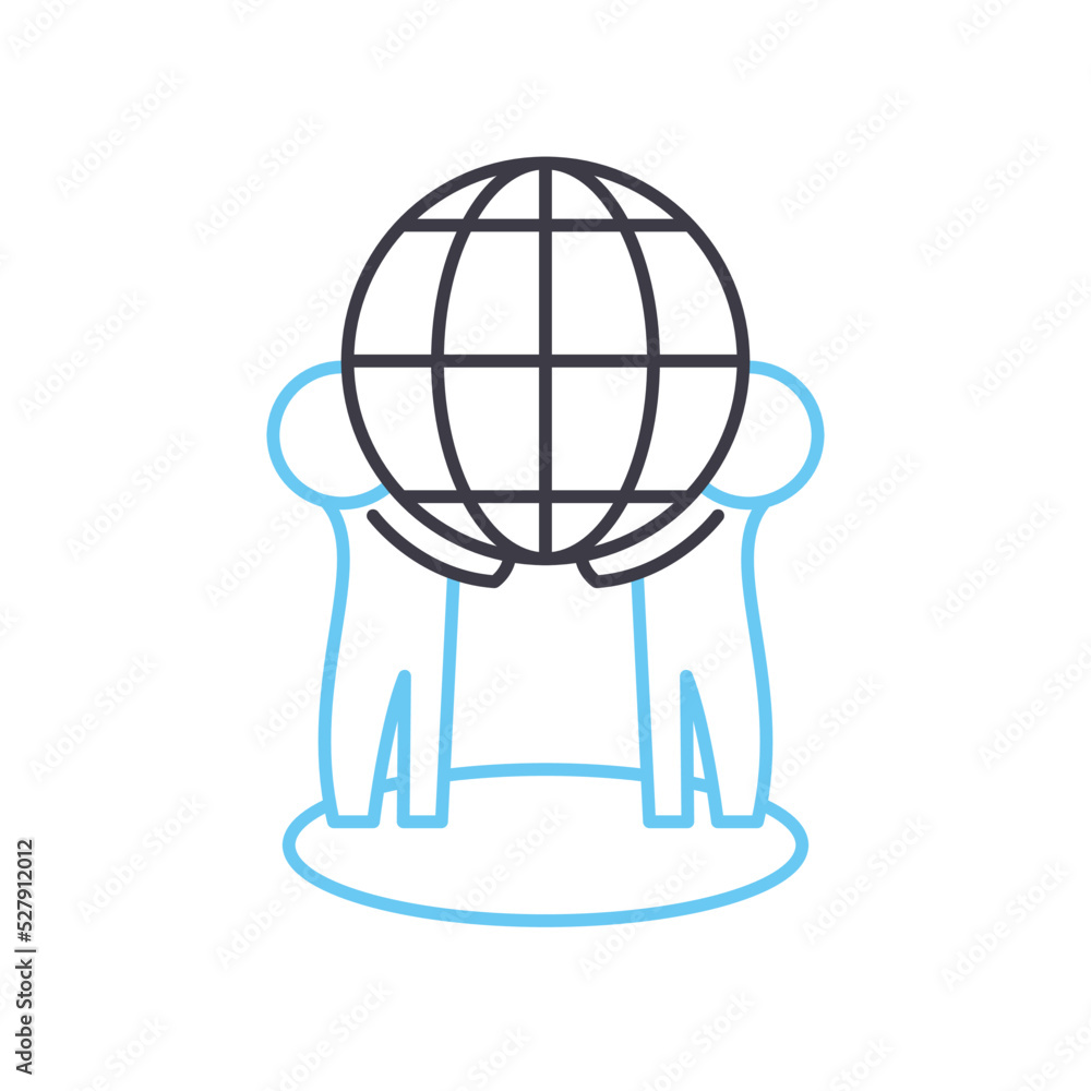 international business line icon, outline symbol, vector illustration, concept sign