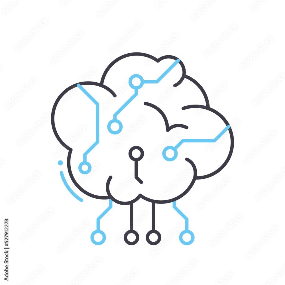 intelligence line icon, outline symbol, vector illustration, concept sign intelligence line icon, outline symbol, vector illustration, concept sign