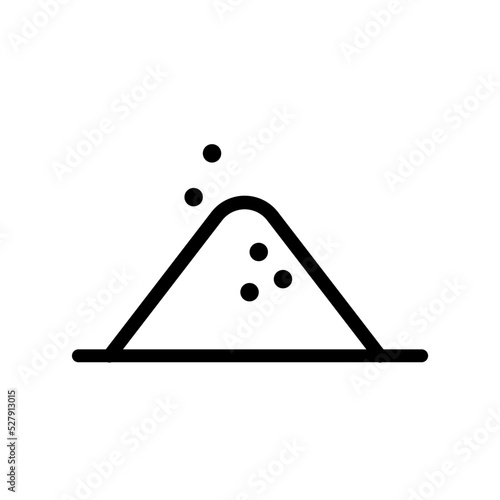 Salt pile  - line vector icon