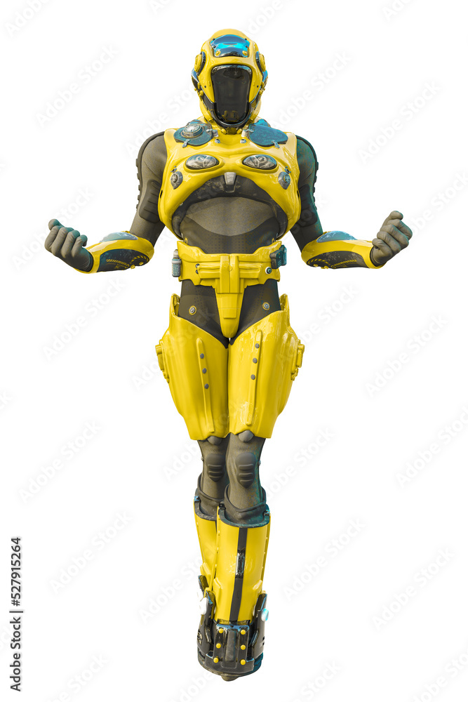 astronaut in green exo suit exploring arround astronaut in green exo suit exploring arround