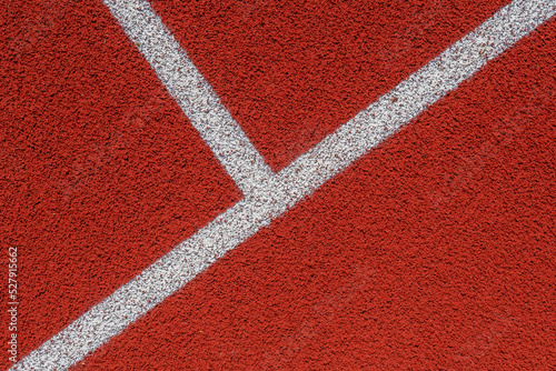 Background of tennis court, synthetic surface, rubber ground with white lines © Marek Stokowski