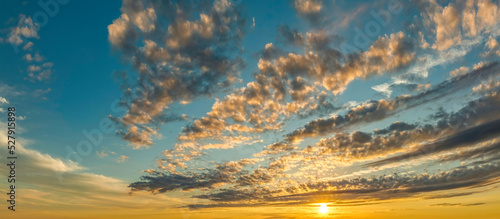 Beautiful Sky and clouds sunset background, blue sky with colorful clouds