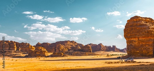 Afternoon in the desert valley of Al Ula, Saudi Arabia. photo