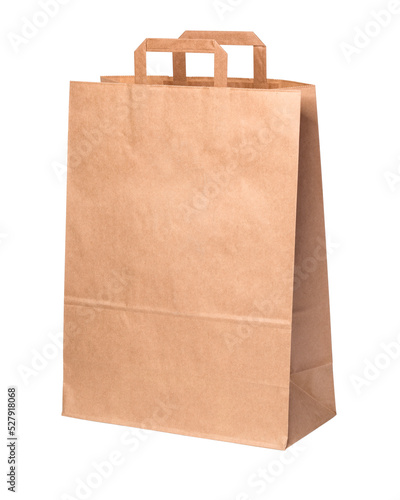 Paper shopping bag isolated