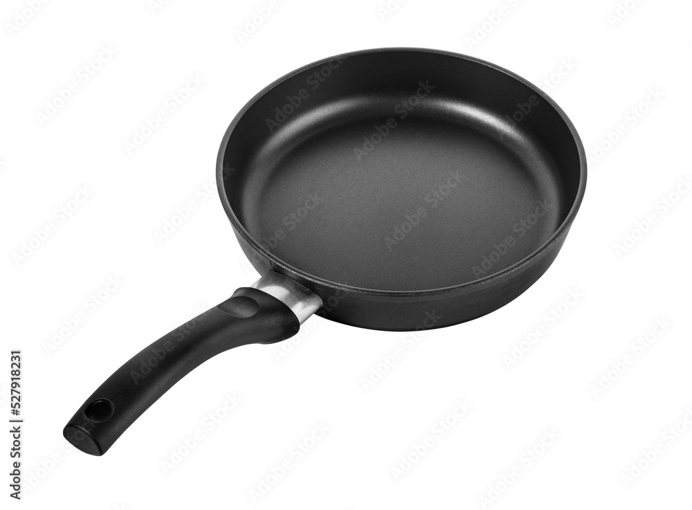 black frying pan isolated black frying pan isolated