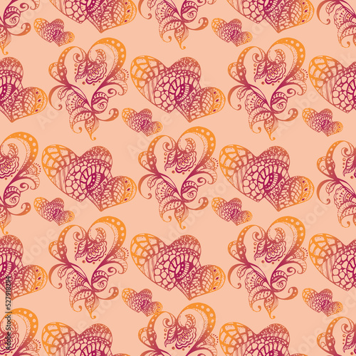 seamless pattern with  hearts