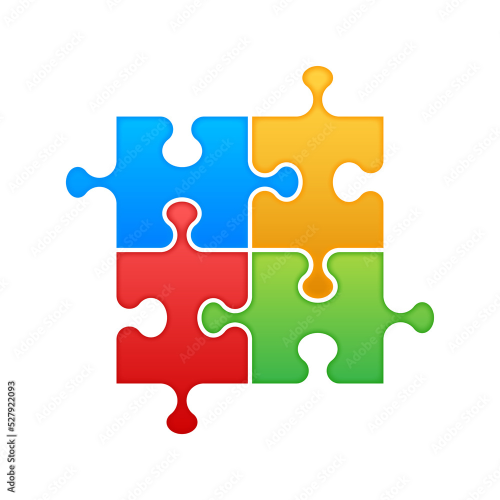 Jigsaw puzzle blank template or cutting guidelines. Vector illustration Jigsaw puzzle blank template or cutting guidelines. Vector illustration