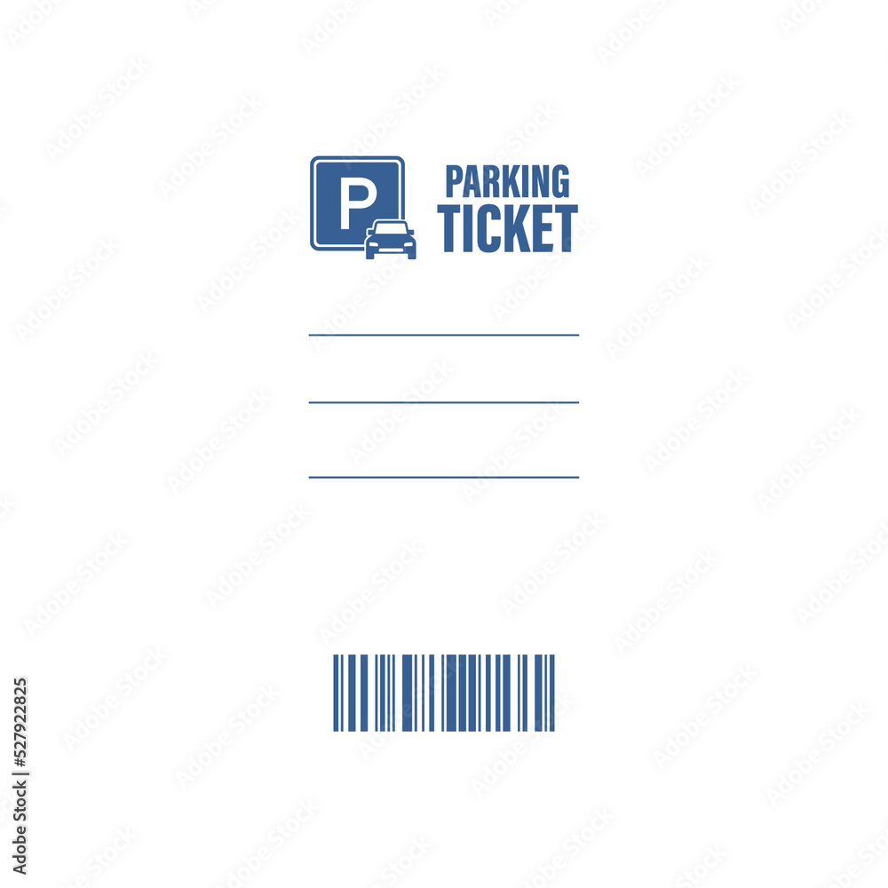 Fototapeta premium Parking tickets, great design for any purposes. Parking zone. Vector stock illustration