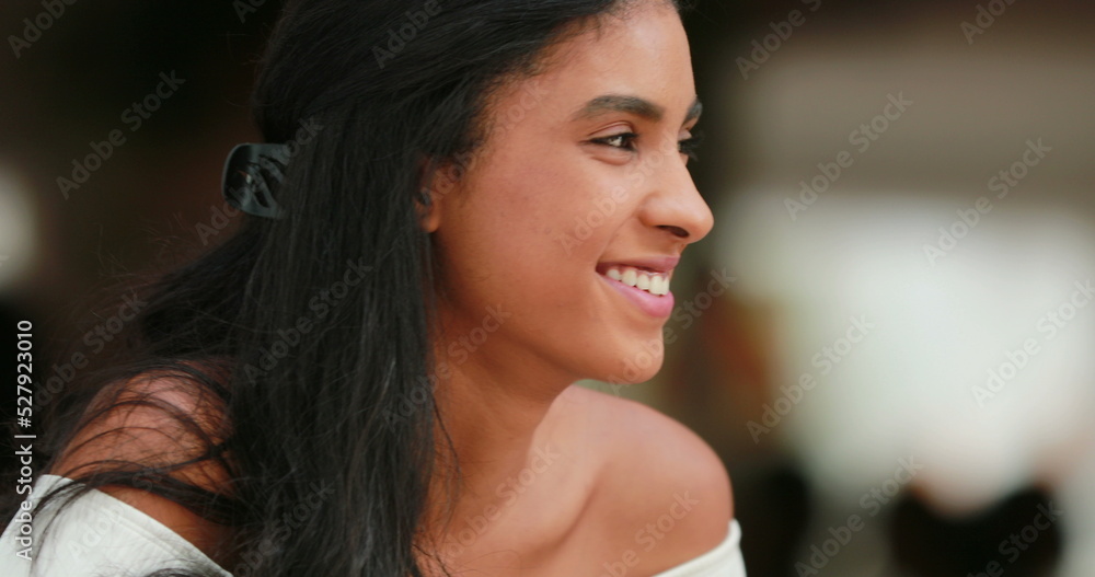 Attractive pretty black girl candid laugh and smile Attractive pretty black girl candid laugh and smile