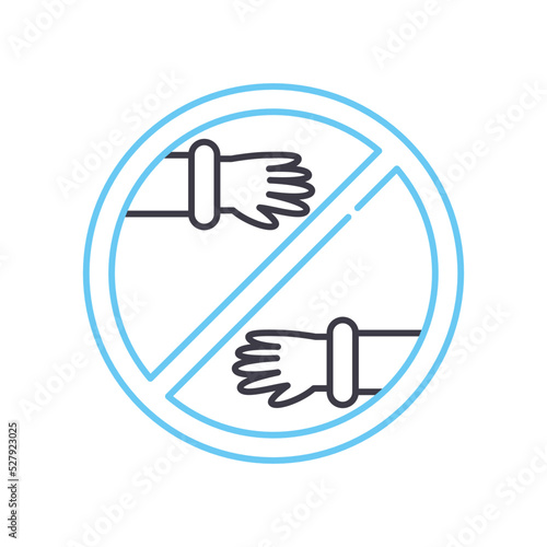 limited contact line icon, outline symbol, vector illustration, concept sign