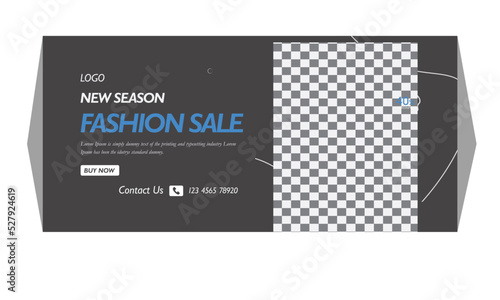 Fashion and sales web banner design or social media face-book cover template                                                     
