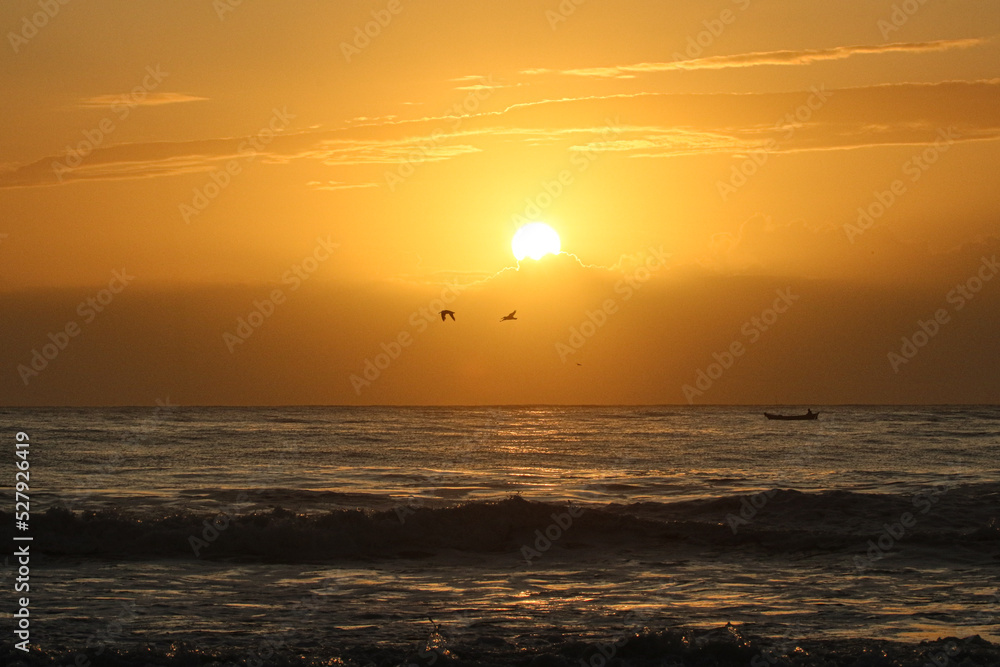 sunset on the sea sunset on the sea