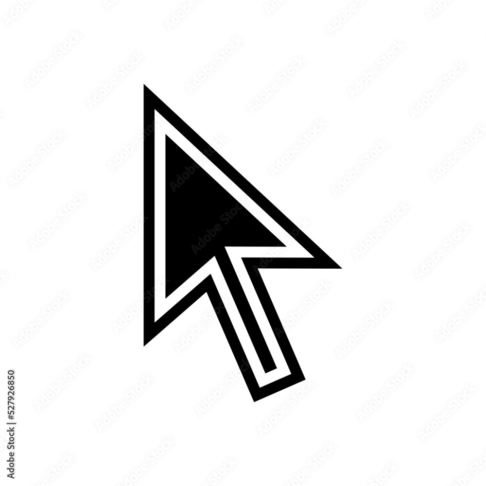 cursor arrow glyph icon vector. cursor arrow sign. isolated symbol illustration cursor arrow glyph icon vector. cursor arrow sign. isolated symbol illustration