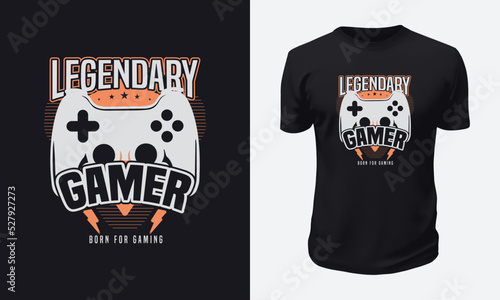 Canvas Print Video Gaming T shirt Design Vector Graphic Illustration for Print on Demand Site