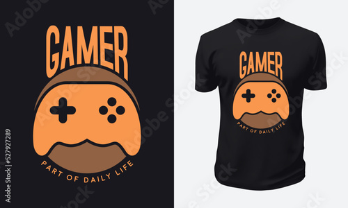 Video Gaming T shirt Design Vector Graphic Illustration for Print on Demand Site and Tees Business