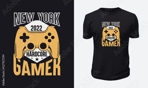 Photo Video Gaming T shirt Design Vector Graphic Illustration for Print on Demand Site