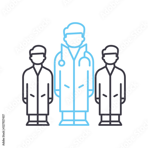 medical board line icon, outline symbol, vector illustration, concept sign