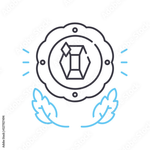 medal of honor line icon, outline symbol, vector illustration, concept sign