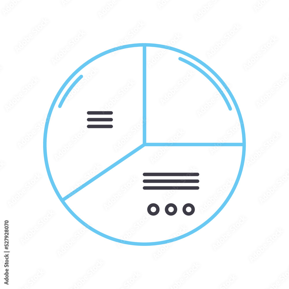 market sharing line icon, outline symbol, vector illustration, concept sign market sharing line icon, outline symbol, vector illustration, concept sign