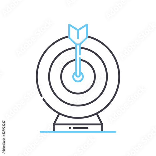 marketing goal line icon, outline symbol, vector illustration, concept sign