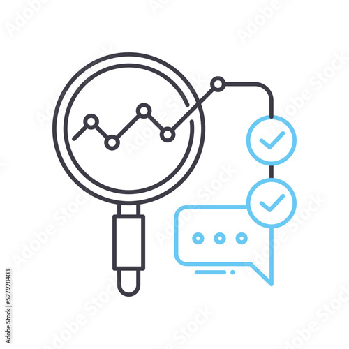 market value line icon, outline symbol, vector illustration, concept sign