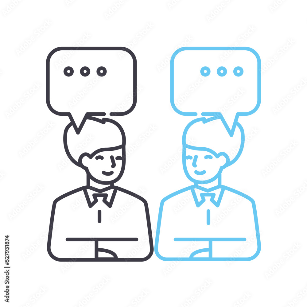 meeting line icon, outline symbol, vector illustration, concept sign meeting line icon, outline symbol, vector illustration, concept sign